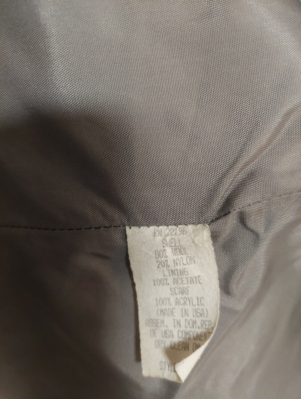 Herman Kay Women's Gray Wool Coat Jacket - Picture 4 of 6